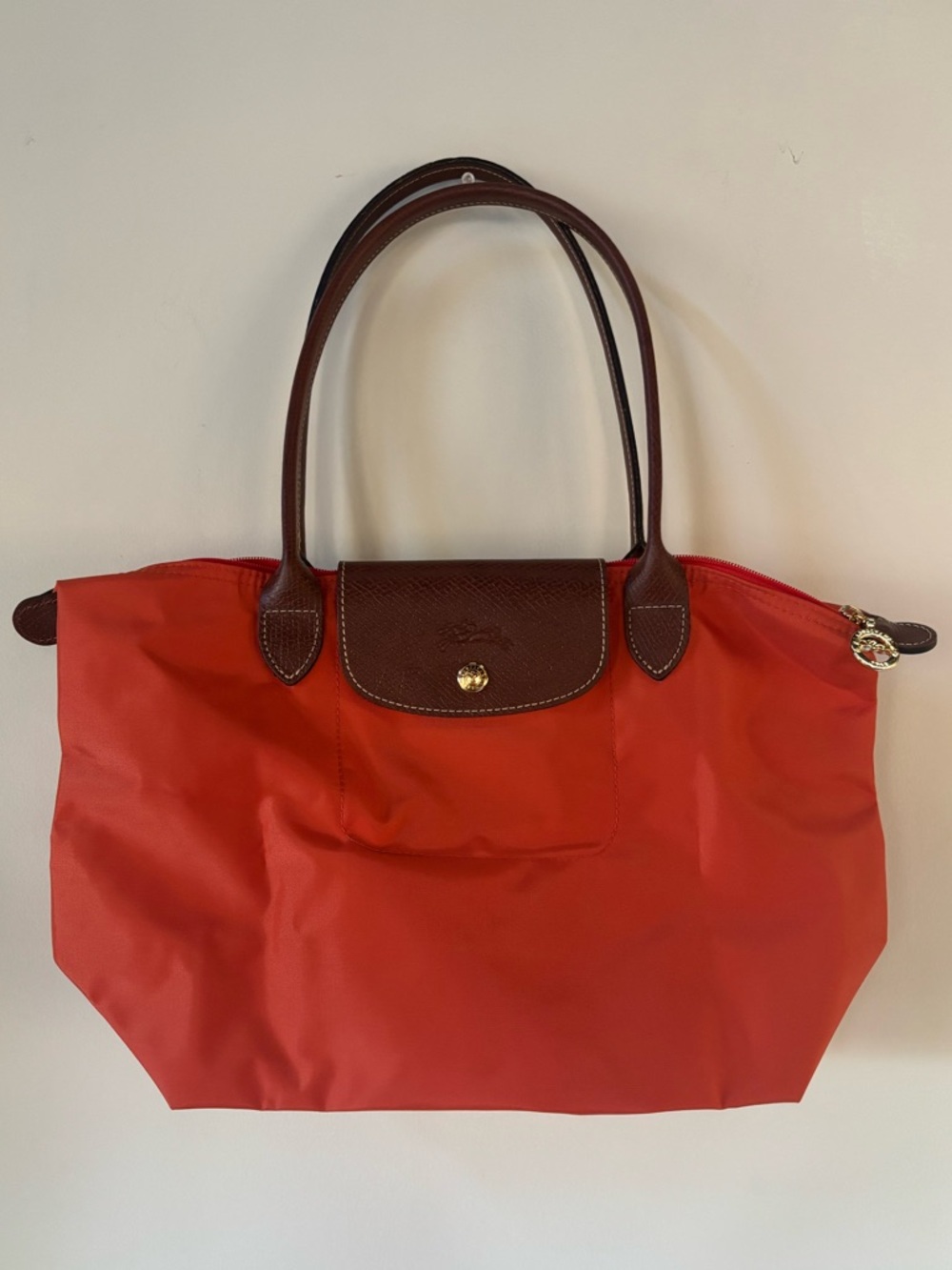 Longchamp Le Pliage "Shopping" Modèle Déposé Medium Nylon Shoulder Tote